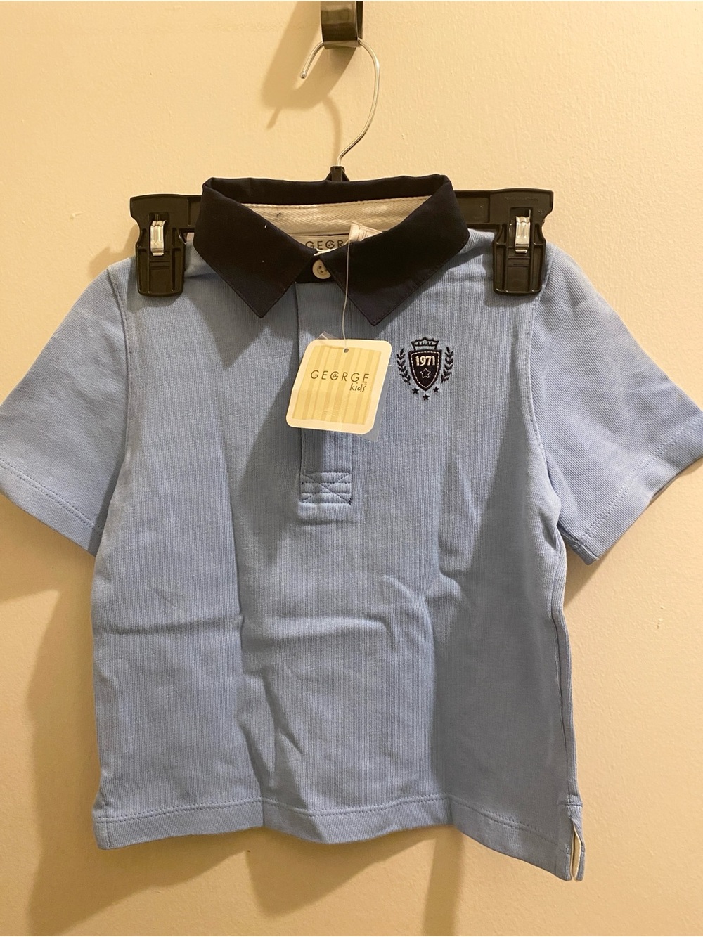 C) George short sleeve blue rugby Polo 3T